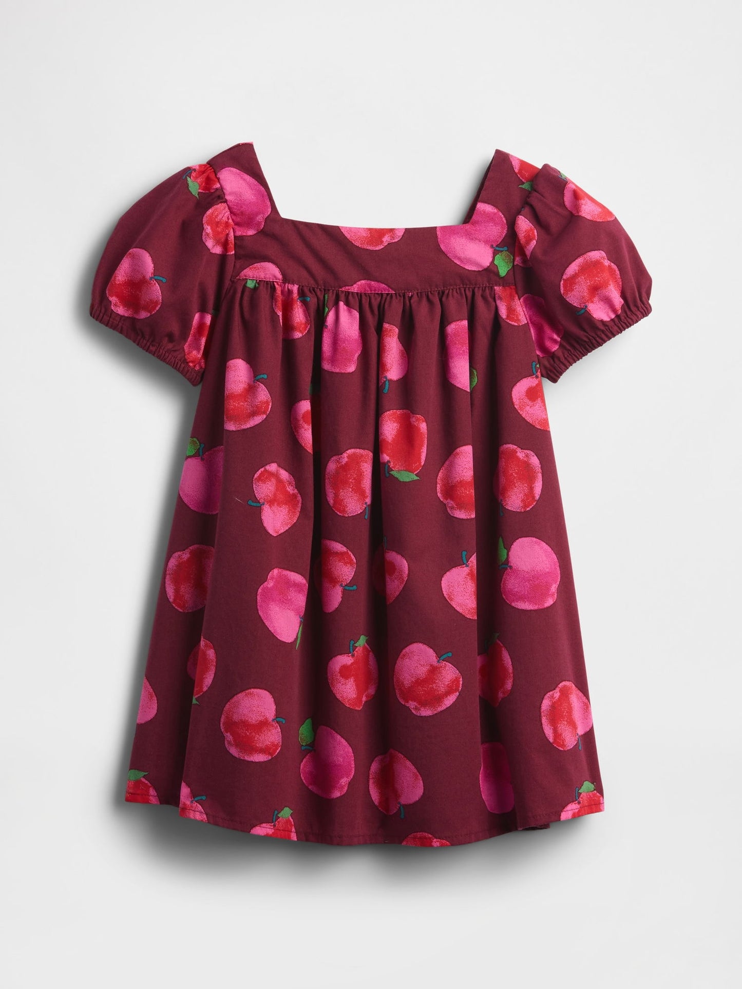 Bordo Puff-sleeve Elbise