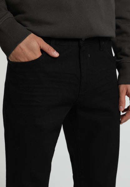 Slim Fit Düşük Bel Dar Paça Erkek Siyah Jean Pantolon
