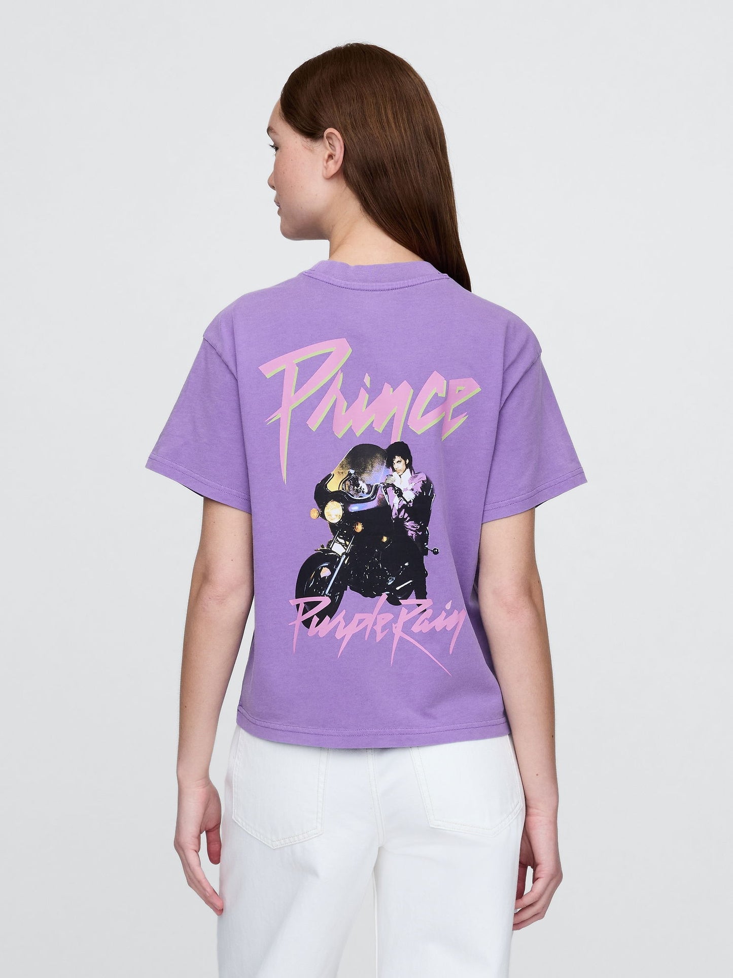 Mor Purple Rain Relaxed Grafik Baskılı T-shirt