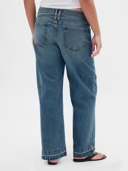 Açık Mavi Low Rise '90s Jean Pantolon