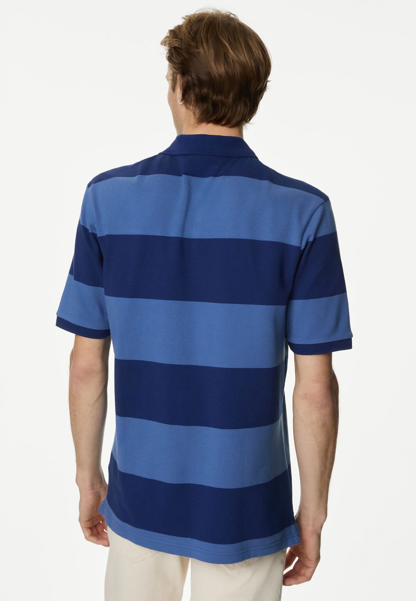 Saf Pamuklu Kısa Kollu Polo Yaka T-shirt