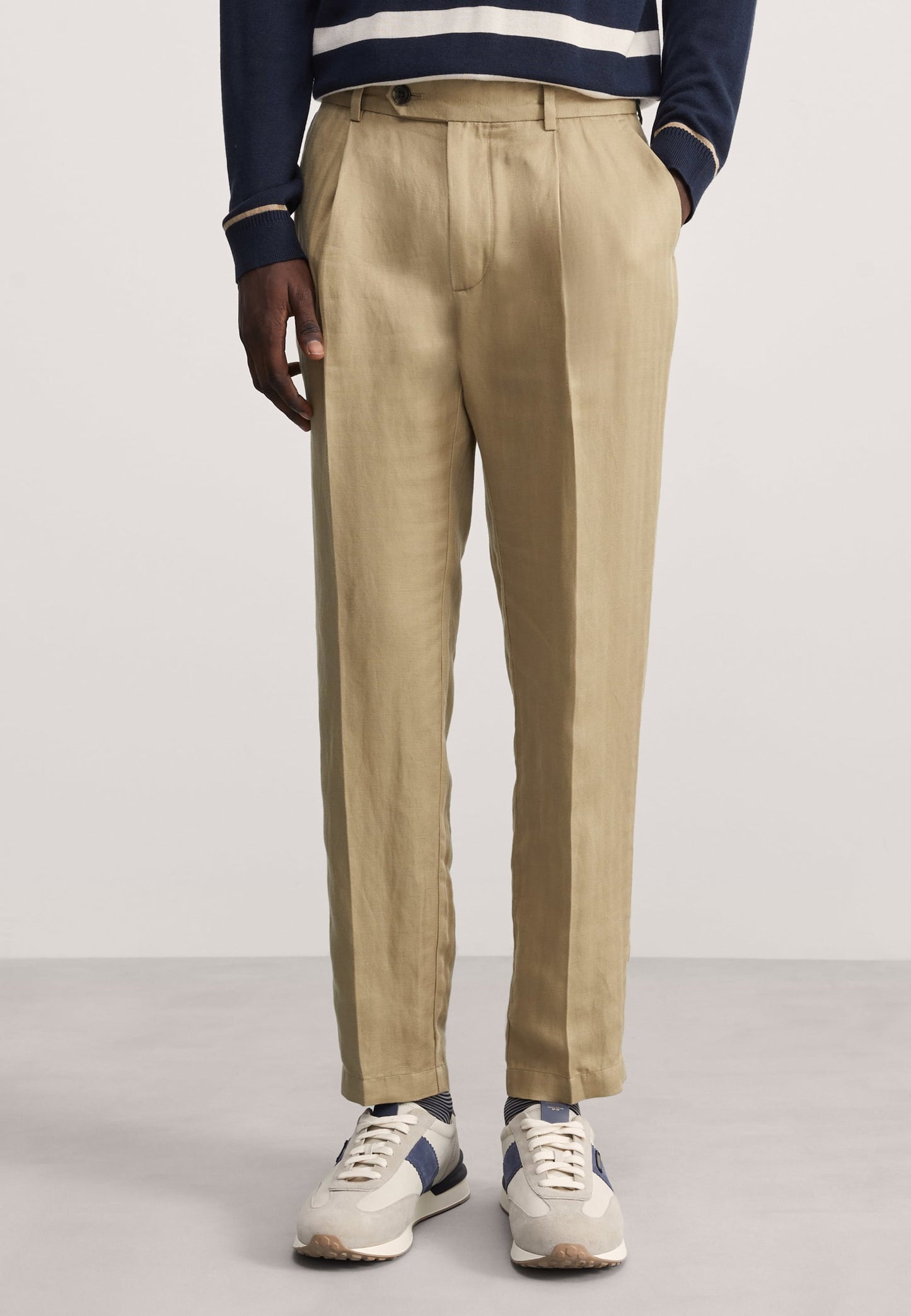 Tapered Fit Keten Pantolon