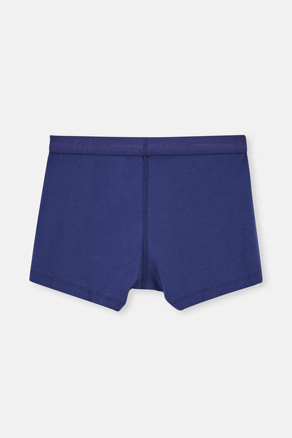 Lacivert Düz Pamuklu Boxer