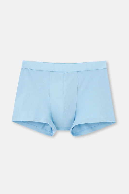 Açık Mavi 5210 Düz Pamuk Boxer