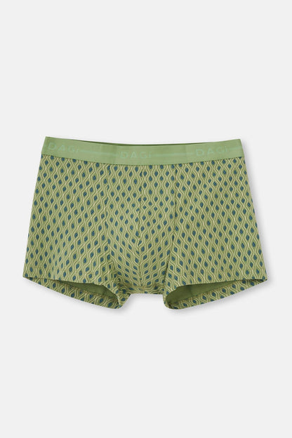 Mavi-yeşil 2'li Desenli Pamuk Boxer