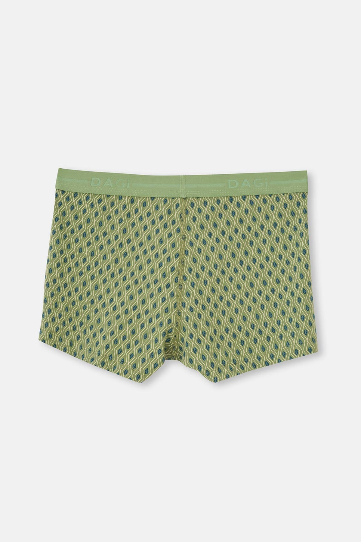 Mavi-yeşil 2'li Desenli Pamuk Boxer