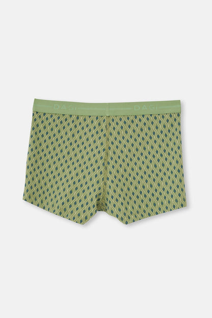 Mavi-yeşil 2'li Desenli Pamuk Boxer