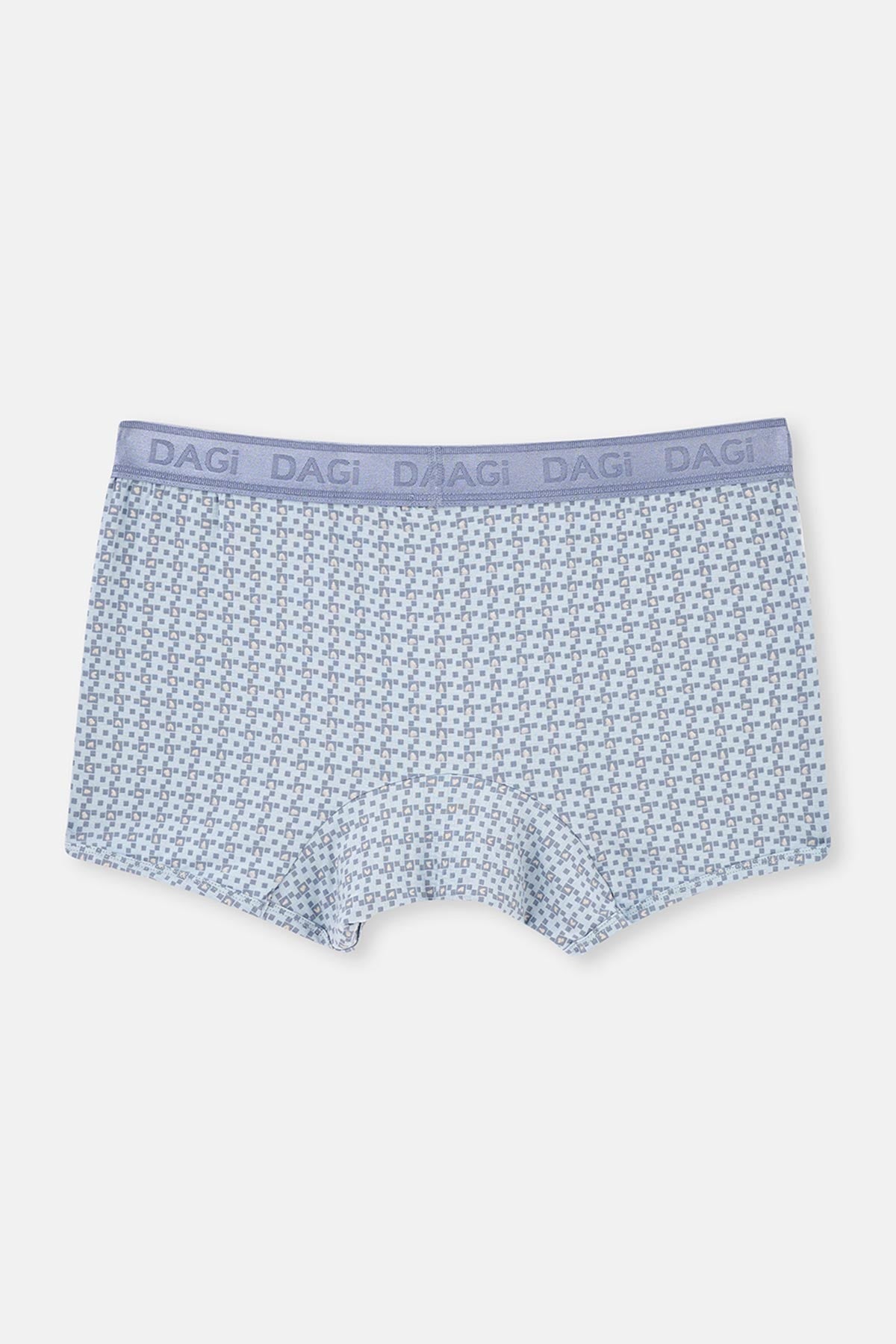 Açık Gri-gri 3'lü Desenli Micro Modal Boxer