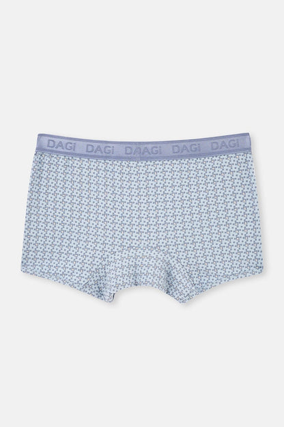 Açık Gri-gri 3'lü Desenli Micro Modal Boxer