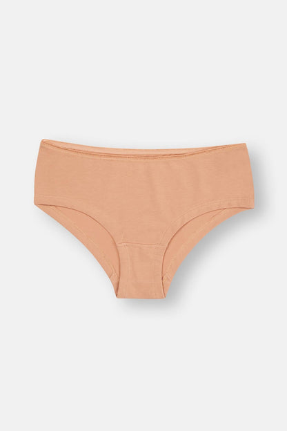 Ekru-kırmızı-sütlü Kahve Kadın 3'lü Desenli Hıpster Külot