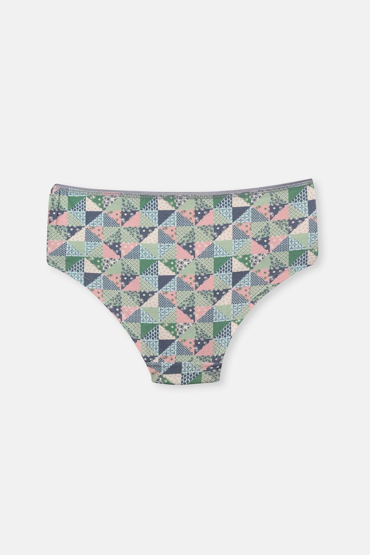 Gri-soft Pembe Soft Kadın 3'lü Desenli Hipster Külot