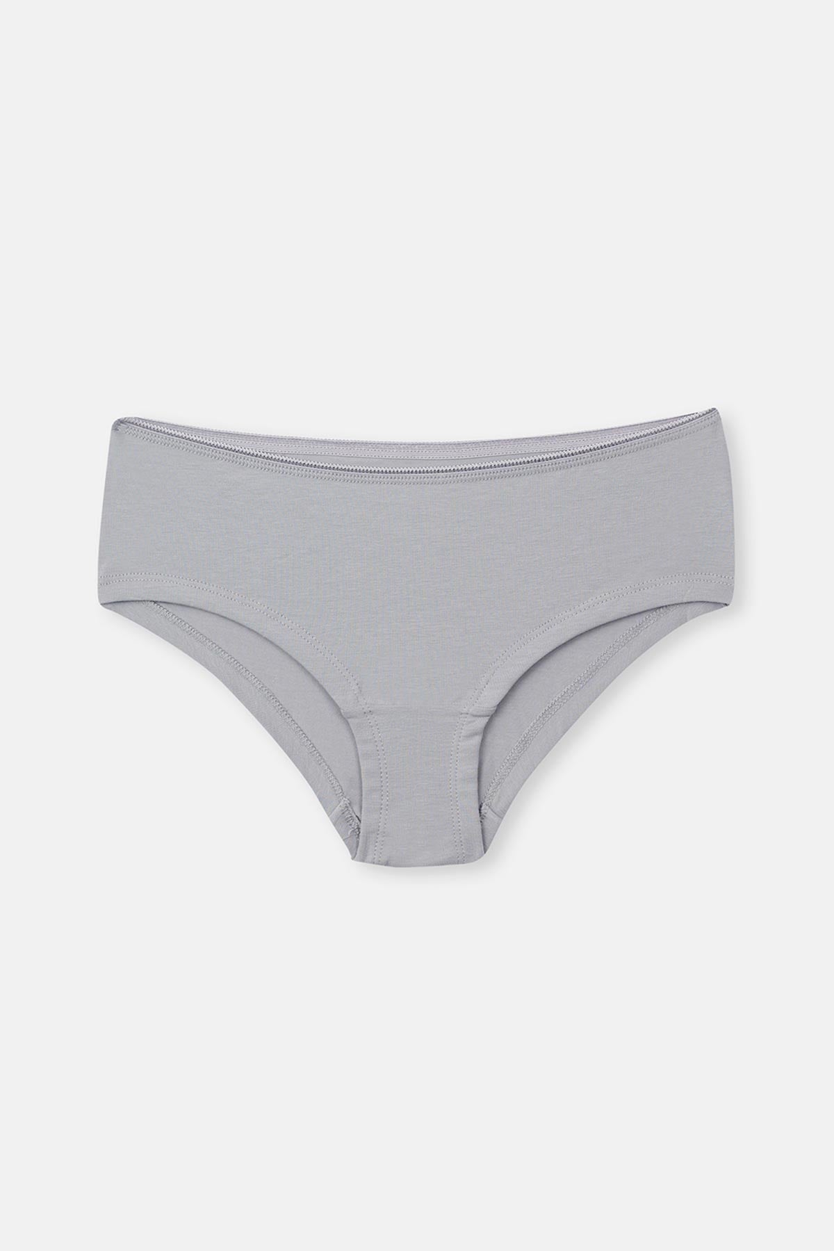 Gri-soft Pembe Soft Kadın 3'lü Desenli Hipster Külot