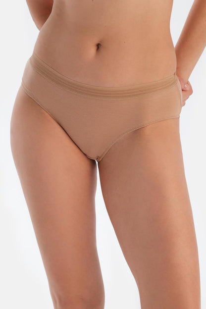 Açık Kahve Basic Paça Ve Bel Dantel Detaylı Hipster Külot