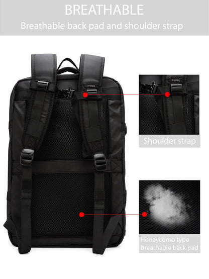 D-pack Erkek Siyah Teknolojik Kumaş Sırt Çantası