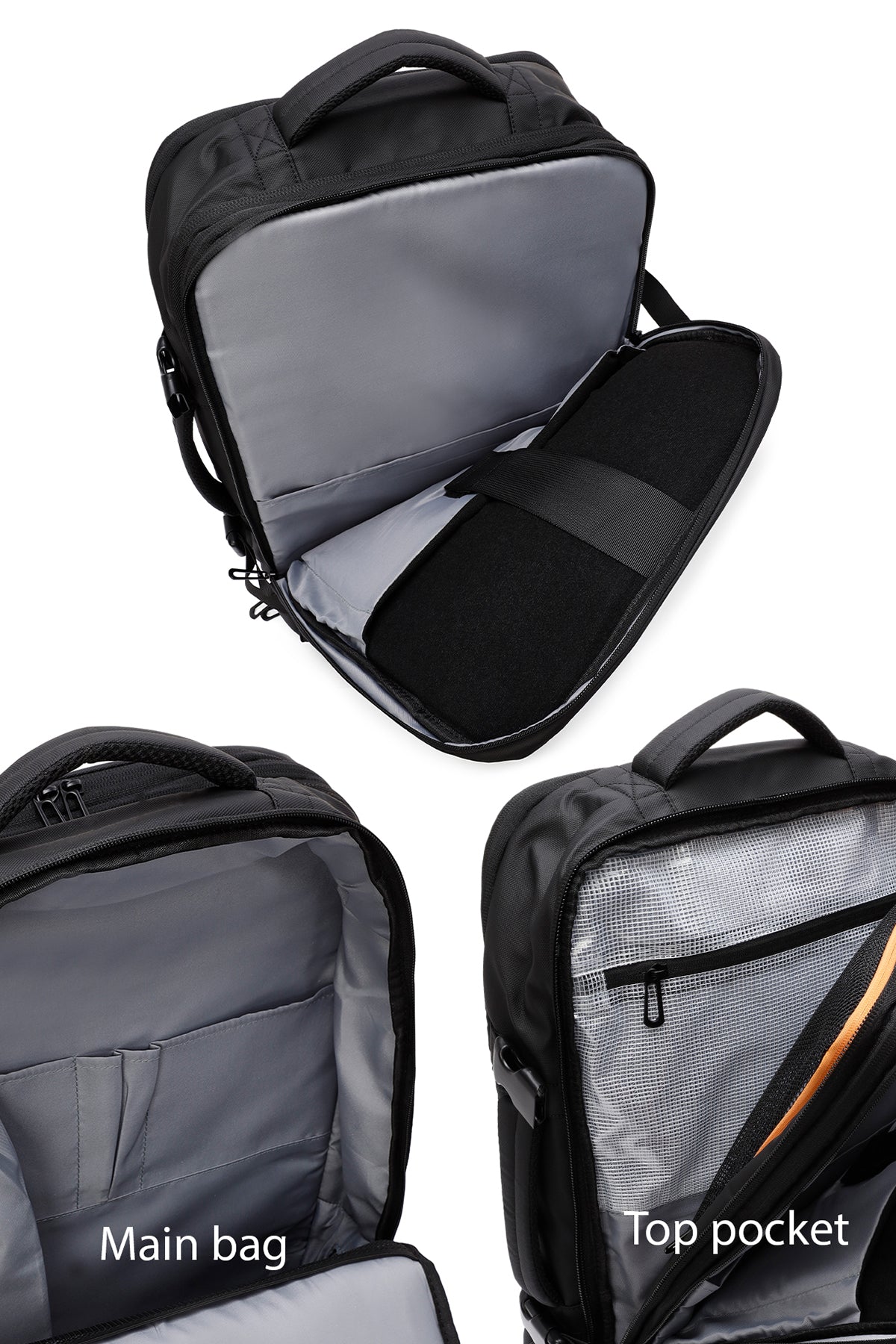 D-pack Erkek Siyah Teknolojik Kumaş Sırt Çantası