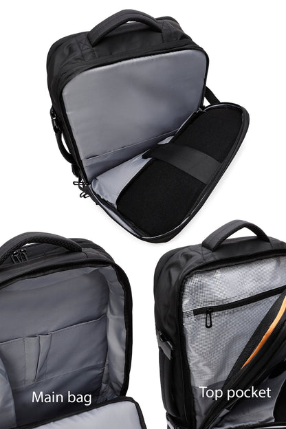 D-pack Erkek Siyah Teknolojik Kumaş Sırt Çantası