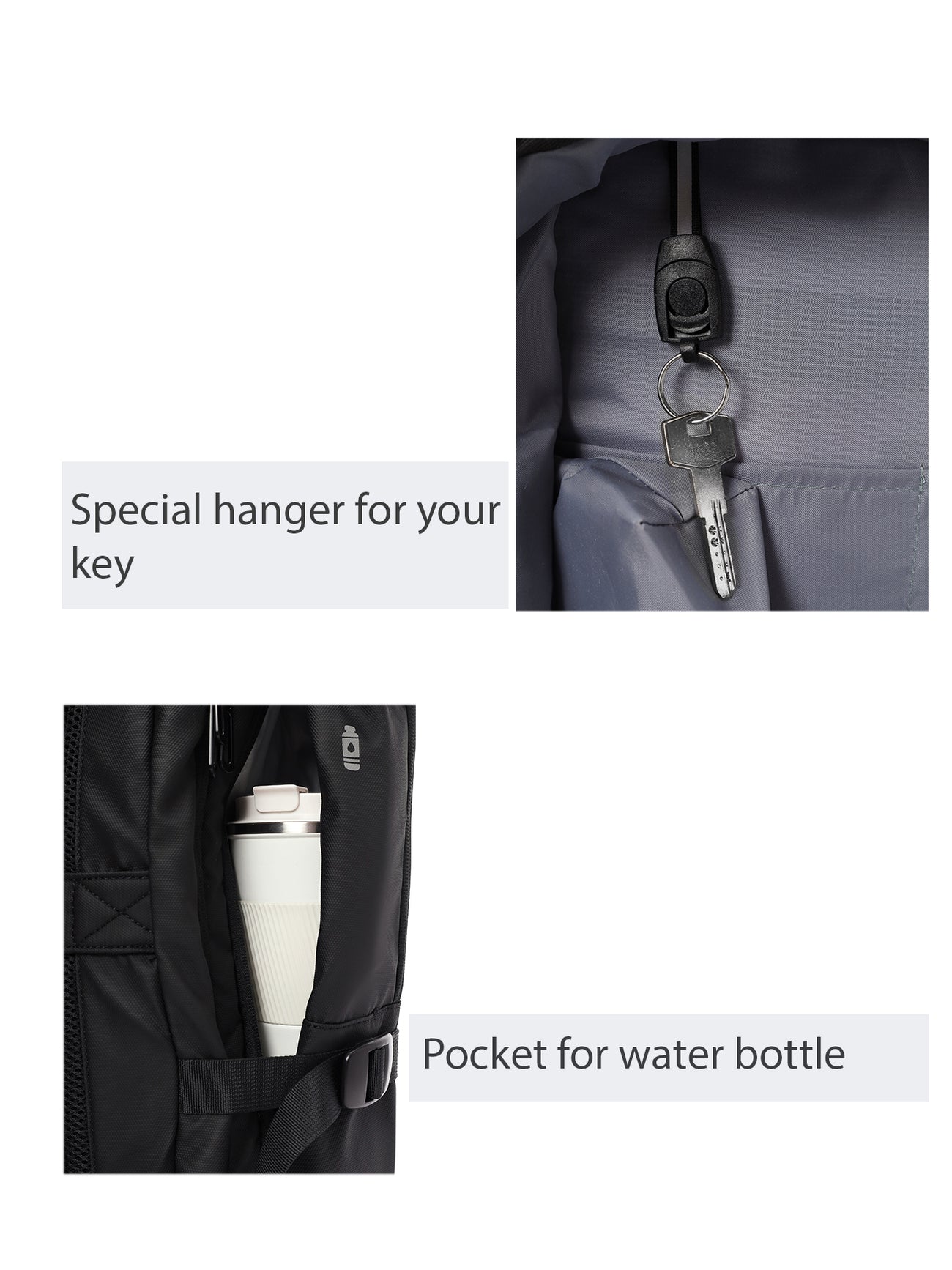 D-pack Erkek Siyah Teknolojik Kumaş Sırt Çantası