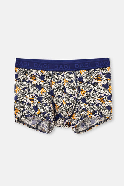 Lacivert Micro Modal Desenli Boxer