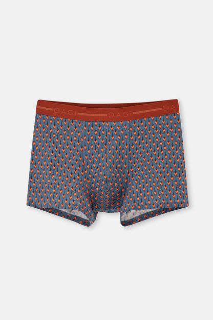 Mavi Pamuk Desenli 3'lü Boxer