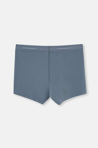Koyu Gri Pamuklu Düz Boxer