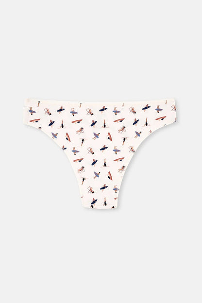 Multicolor Kadın 3'lü Desenli Normal Bel Brazilian Külot