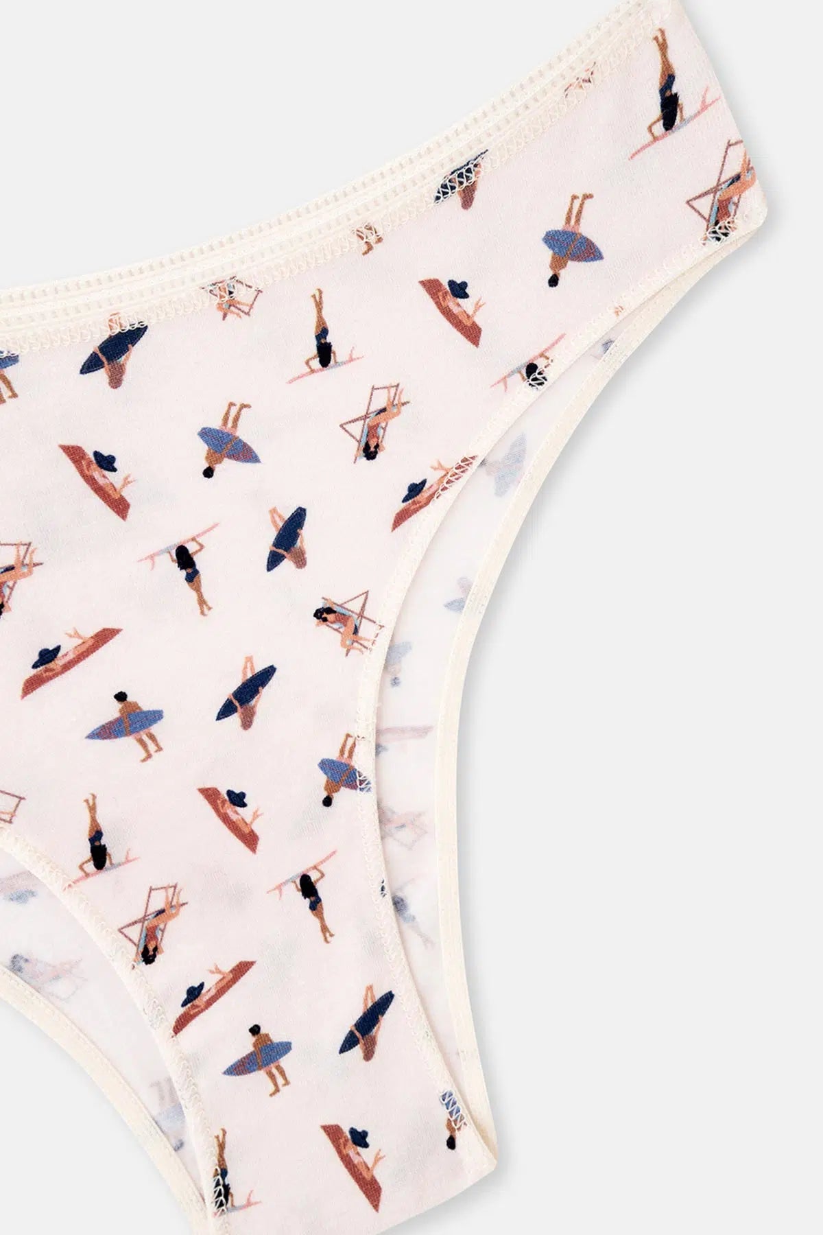 Multicolor Kadın 3'lü Desenli Normal Bel Brazilian Külot