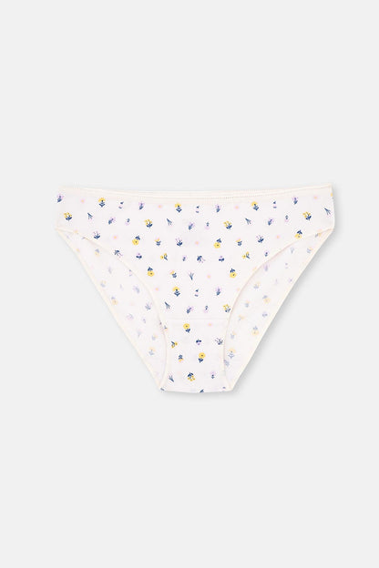 Multicolor Kadın 3'iü Çiçek Desenli Brief Külot