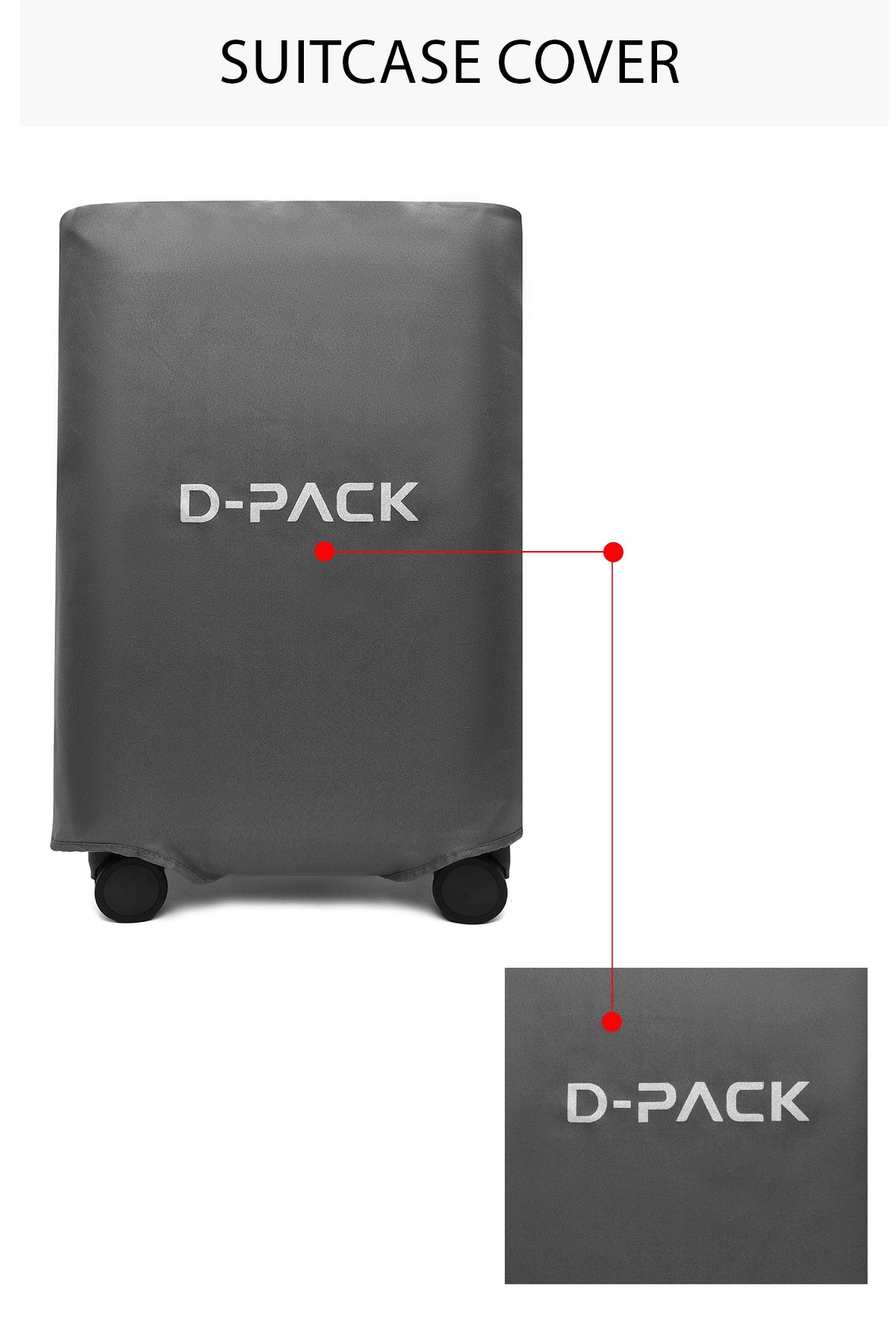 D-pack Erkek Gri Kabin Boy Valiz