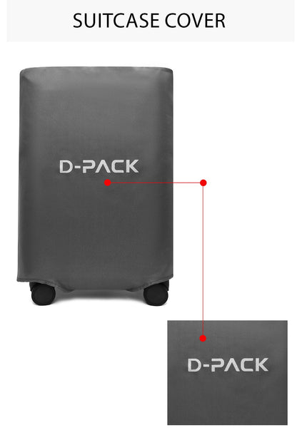D-pack Erkek Gri Kabin Boy Valiz