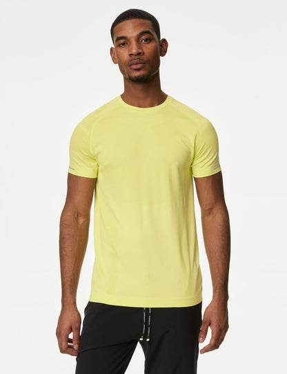 Kısa Kollu Dikişsiz T-shirt