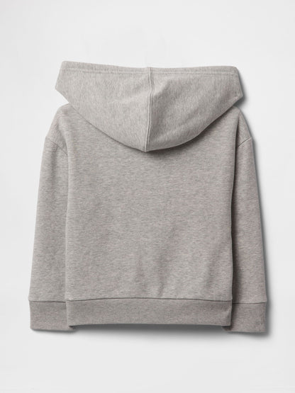 Gri Gap Logo Fermuarlı Kapüşonlu Sweatshirt