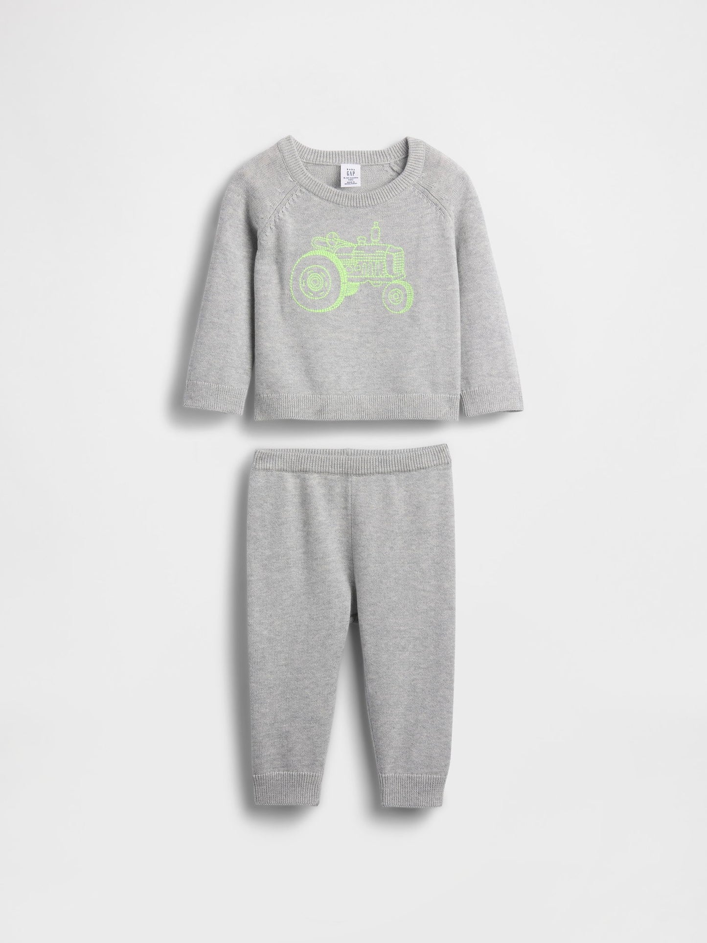 Gri Grafik Sweatshirt Eşofman Seti