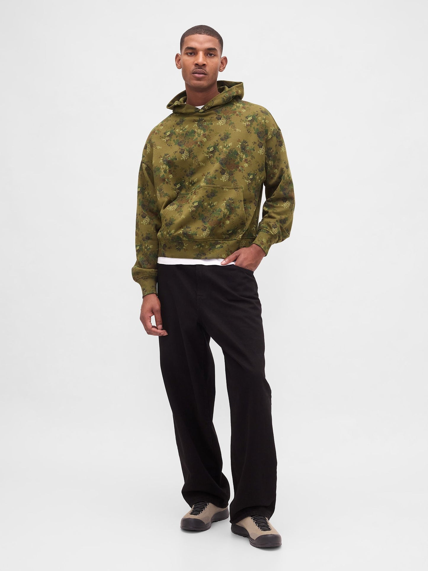 Yeşil Heavyweight Oversized Kapüşonlu Sweatshirt