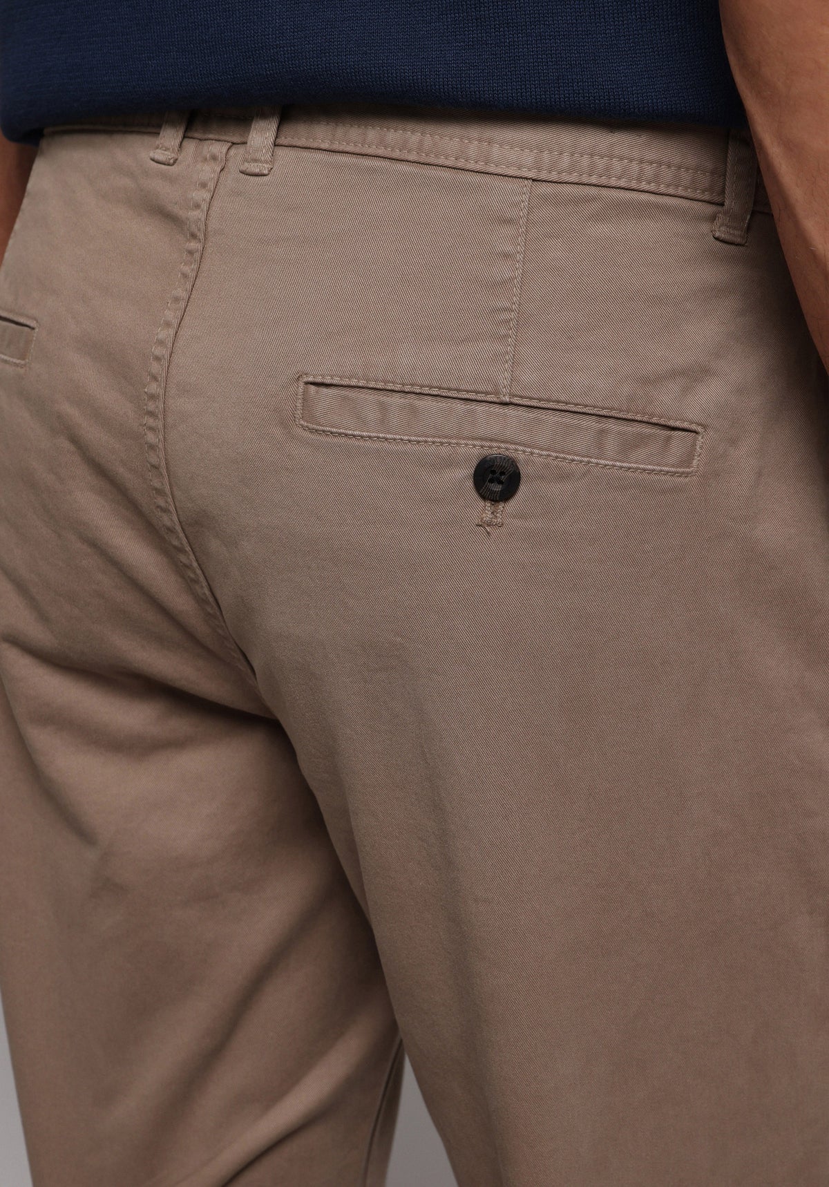 Regular Fit Orta Bel Düz Paça Erkek Bej Pantolon