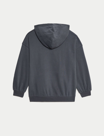 Pamuk Karışımlı Kapüşonlu Sweatshirt (6–16 Yaş)