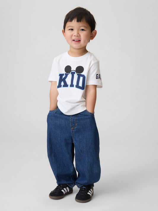 Beyaz Disney Kid Grafik T-shirt