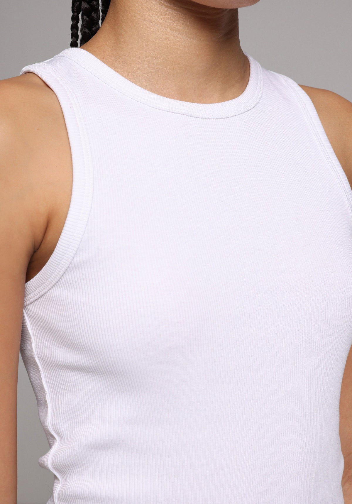 Slim Fit Kadın Beyaz Atlet