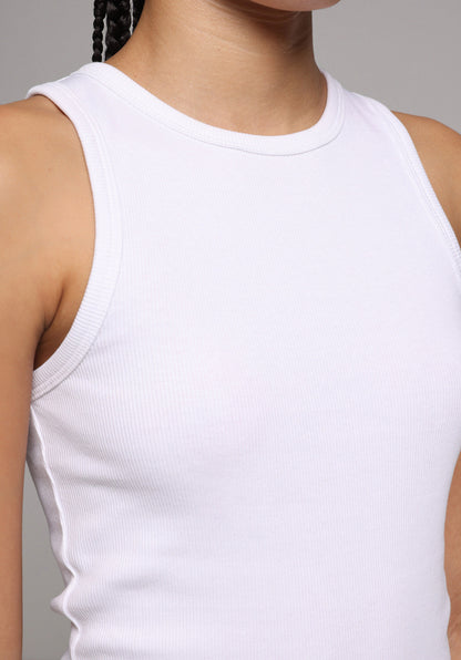 Slim Fit Kadın Beyaz Atlet