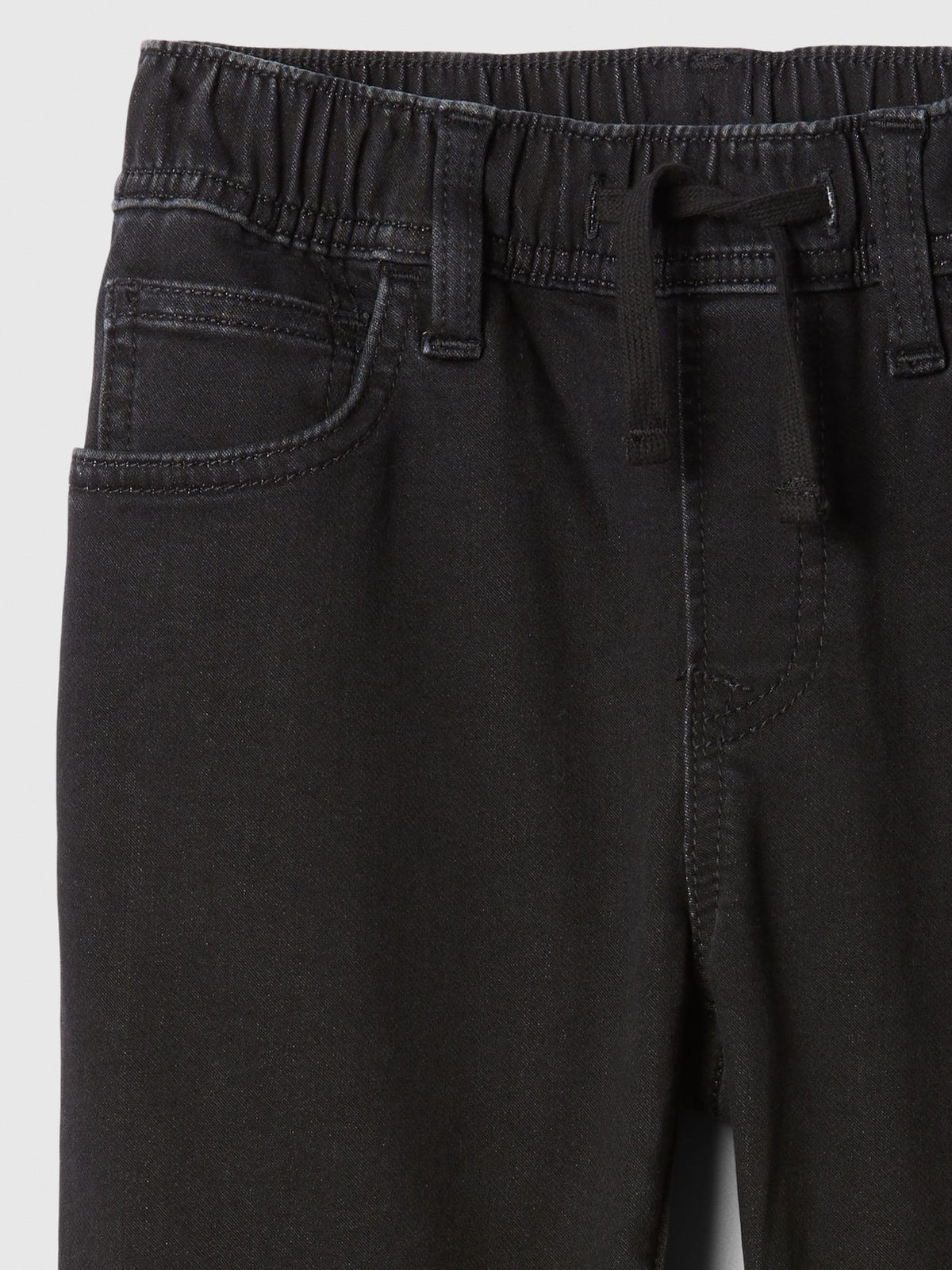 Siyah Pull-on Orijinal Straight Eşofman Altı Jean Pantolon