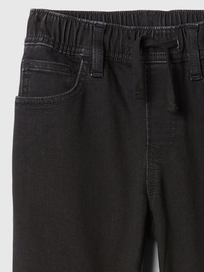 Siyah Pull-on Orijinal Straight Eşofman Altı Jean Pantolon