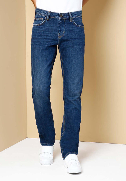 Straight Fit Düşük Bel Düz Paça Erkek Indigo Jean Pantolon