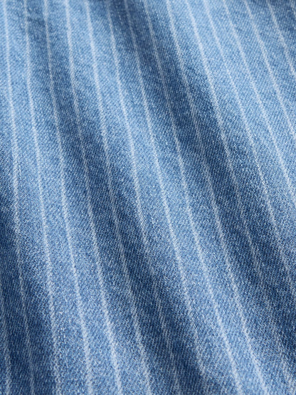 Açık Mavi Low Rise Stride Wide-leg Jean Pantolon