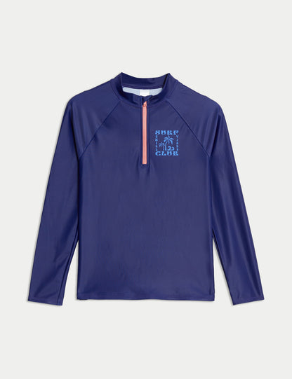 Fermuarlı Uzun Kollu T-shirt