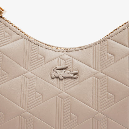Lacoste Maheki Kadın Monogram Bej Omuz Çantası