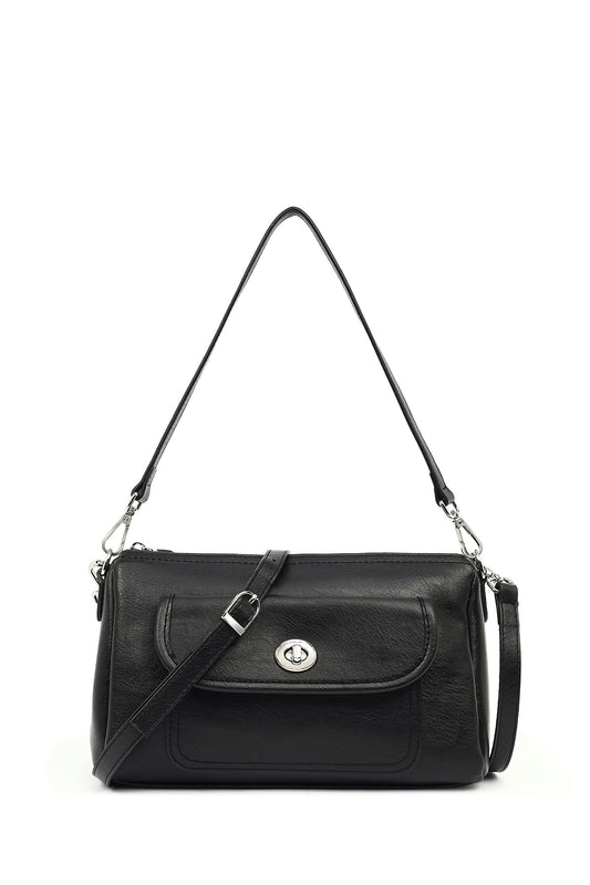Kadın Siyah Uzun Askılı Kol Çantası