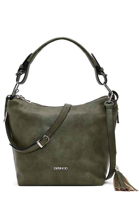 Kadın Haki Uzun Askılı Omuz Çantası