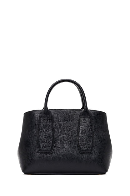 Kadın Siyah Uzun Askılı Deri Kol Çantası