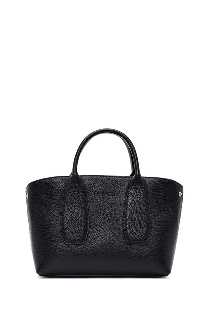 Kadın Siyah Uzun Askılı Deri Kol Çantası