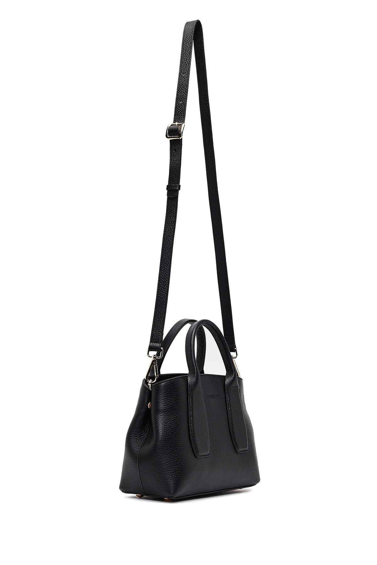 Kadın Siyah Uzun Askılı Deri Kol Çantası