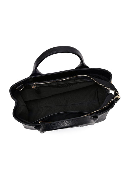 Kadın Siyah Uzun Askılı Deri Kol Çantası